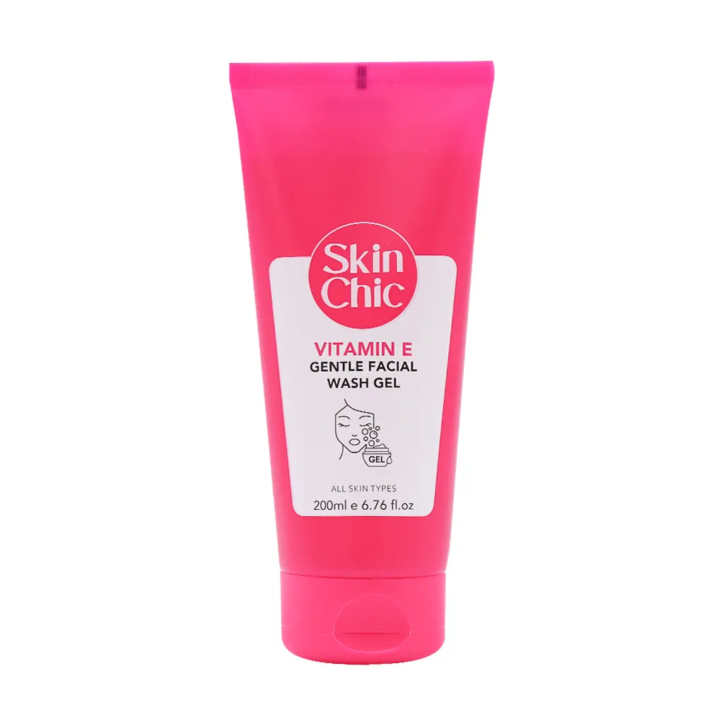 Skin Chic Vitamin E Gentle Facial Wash Gel 200 قیمت ژل شستشوی صورت ویتامین ای اسکین شیک