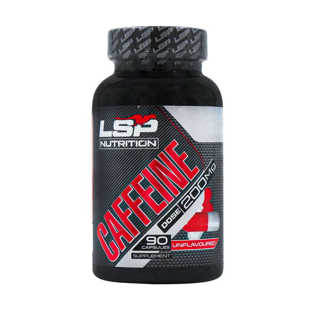 LSP Nutrition Cafeine 90 Caps قیمت کپسول کافئین 200 میلی گرم ال اس پی نوتریشن