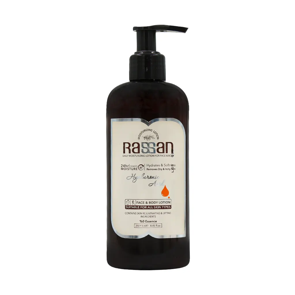 Rassan Daily Moisturizing Lotion For Face And Body 250 ml قیمت لوسیون صورت و بدن فاقد اسانس راسن