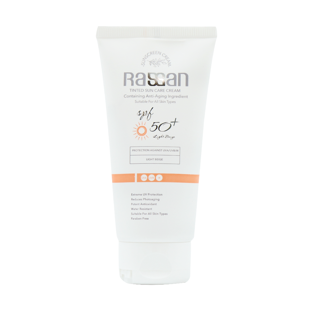 Rassan SPF50 Sun Care Cream For All Skin Types 40 ml قیمت کرم ضد آفتاب SPF50 راسن