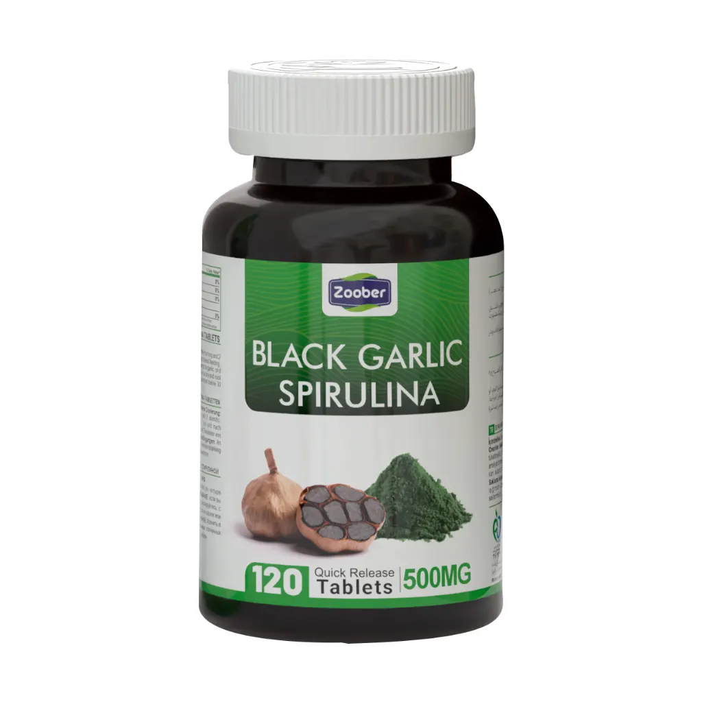 Zoober Black Garlic Spirulina قیمت قرص سیر سیاه و اسپیرولینا زوبر