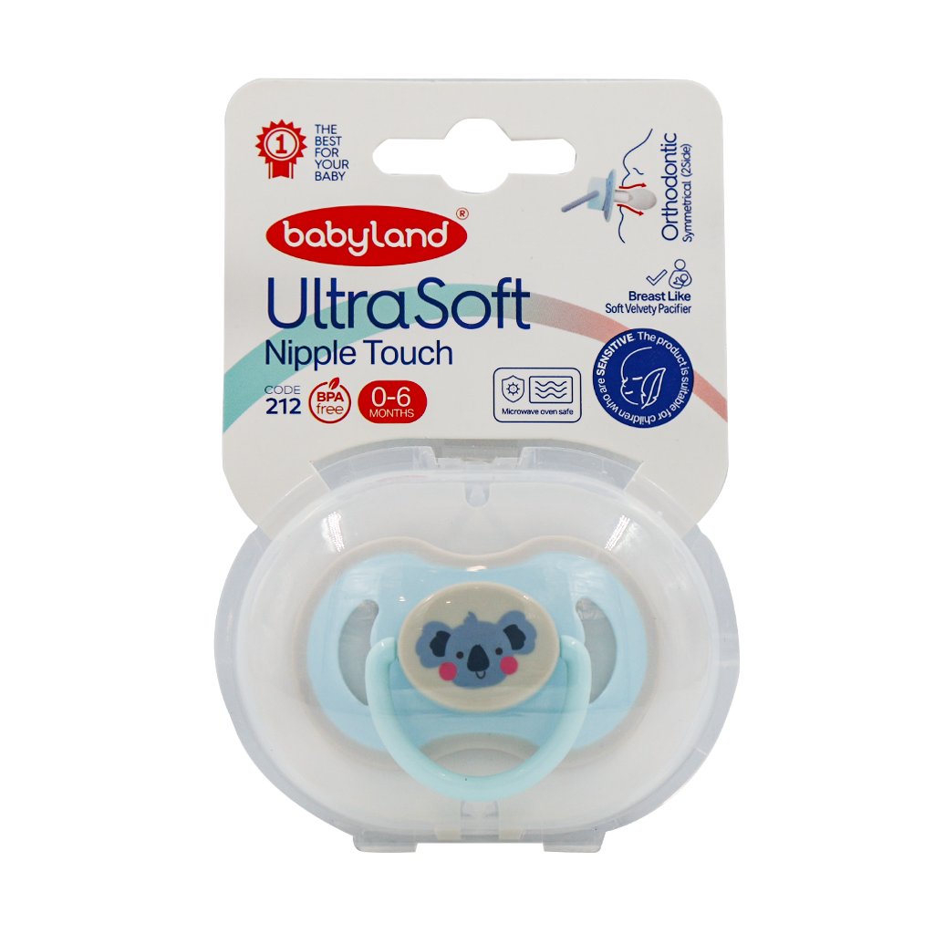 Babyland Ultra Soft Nipple Touch Code 212 Bluo قیمت پستانک سنسیتیو بیبی لند کد 212