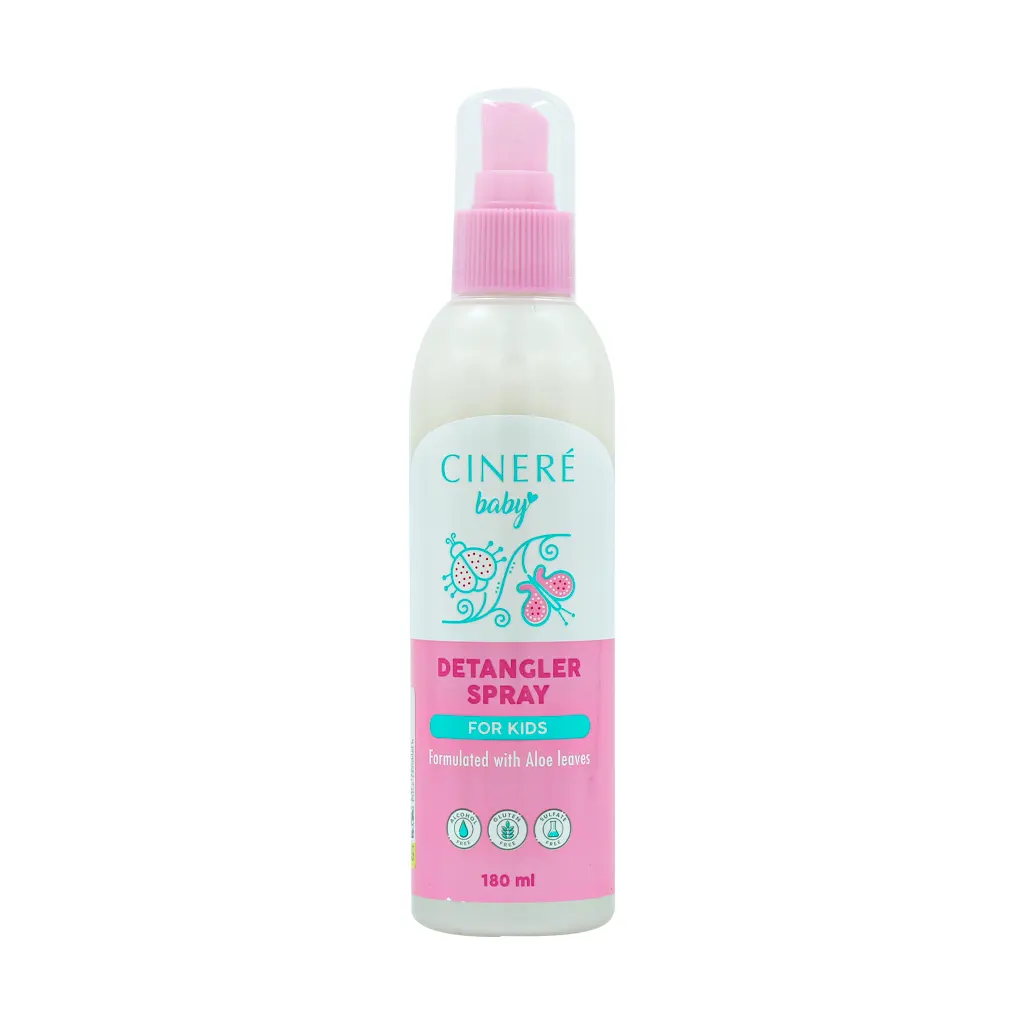 Cinere Detangler Spray For Kids 180 ml قیمت اسپری نرم کننده و باز کننده گره مو کودکان سینره