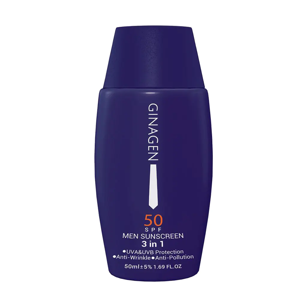 Ginagen SPF50 Men Sunscreen Cream قیمت کرم ضد آفتاب مردانه ژیناژن مدل 1 در 3 با SPF50