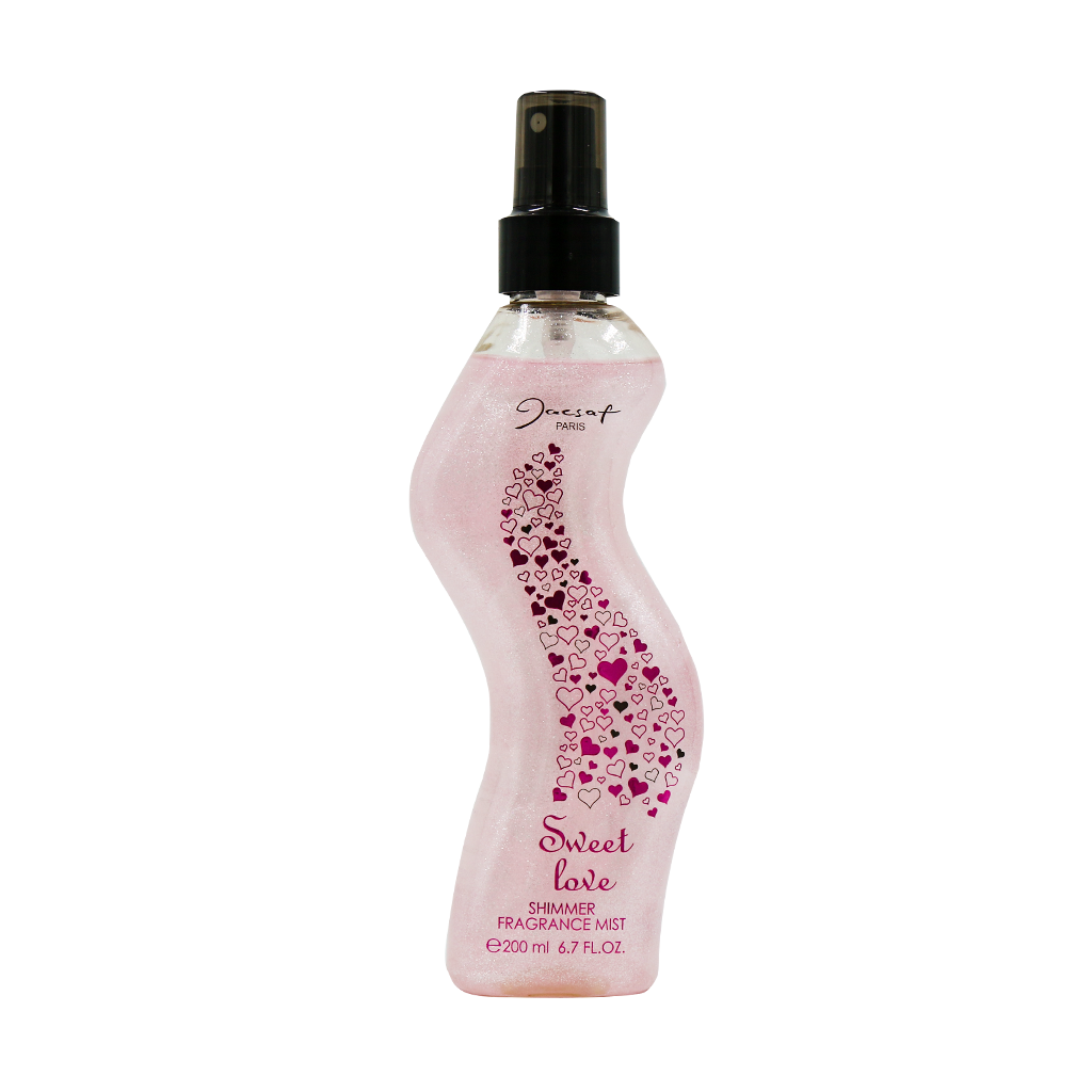 Jacsaf Sweet Love Body Splash 200 ml قیمت بادی اسپلش شاین دار زنانه سوییت لاو ژک ساف