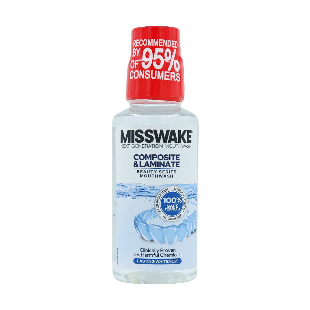 Misswake Composite And Laminate Moutheash 400 ml قیمت دهانشویه میسویک برای لمینت و کامپوزیت