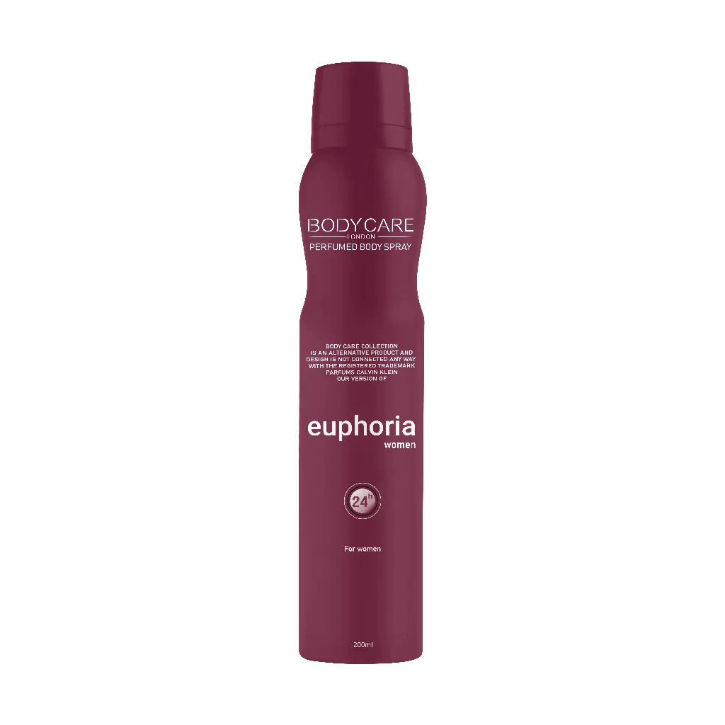 Body Care Euphoria Body Spray For Women 200 ml قیمت اسپری خوشبو کننده بدن زنانه بادی کر مدل Euphoria
