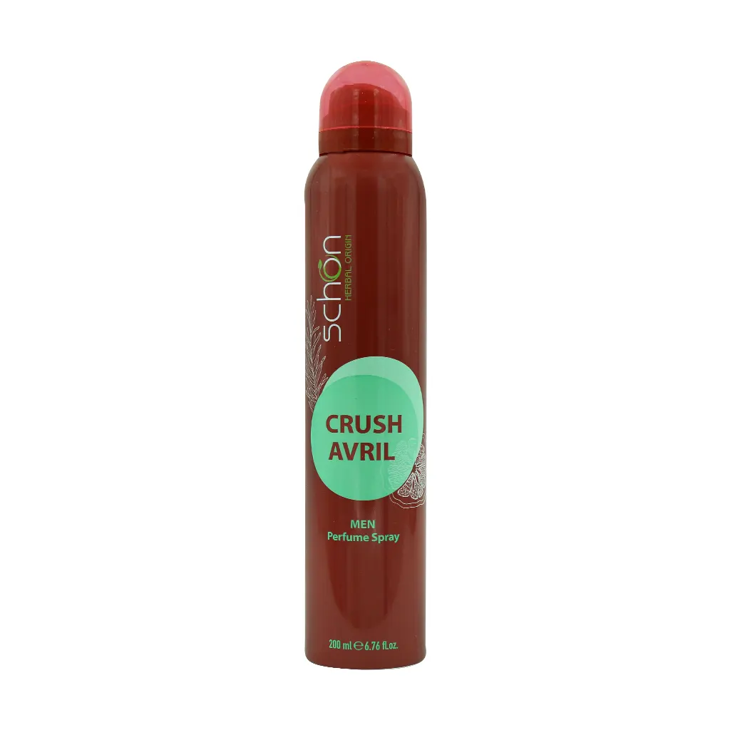 Schon Crush Avril Men Perfume Spray 200 قیمت اسپری خوشبو کننده بدن مردانه کراش آوریل شون