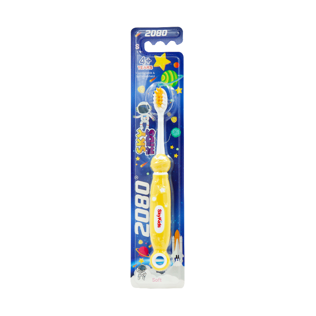 2080 Soft Sky Kids Toothbrush Yellow قیمت مسواک اسکای کیدز 2080 با برس نرم