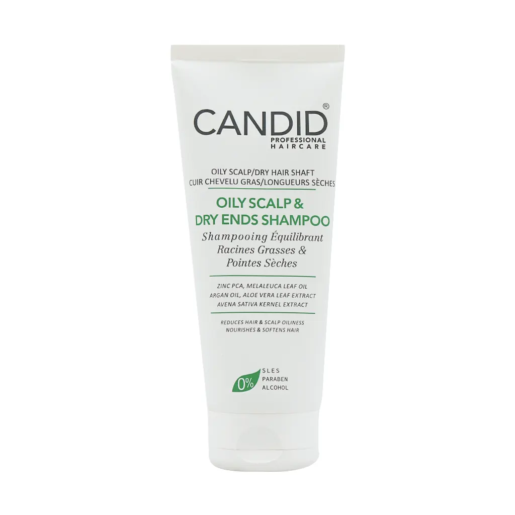 Candid Oily Scalp And Dry Ends Shampoo قیمت شامپو پوست سر چرب و ساقه مو خشک کاندید