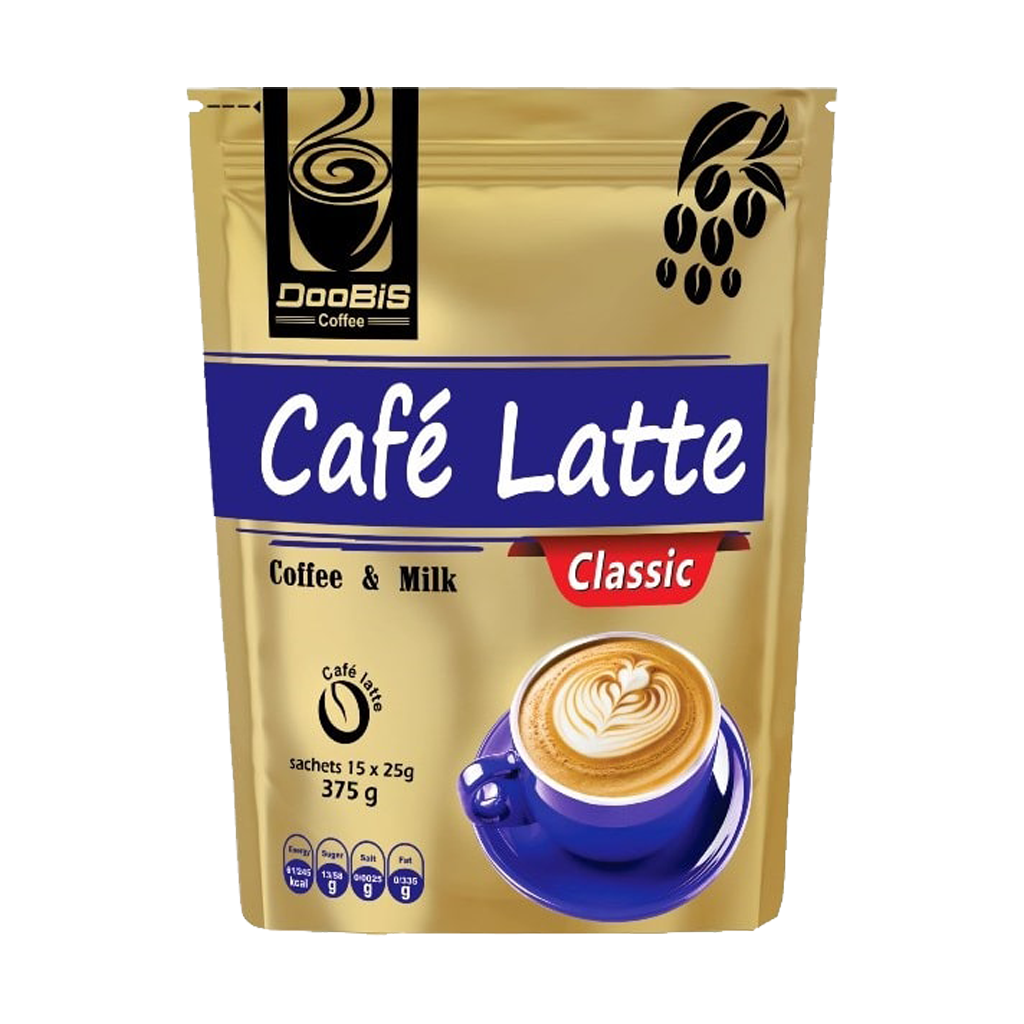 Doobis Cafe Latte 15 Sachets قیمت پودر کافه لاته دوبیس