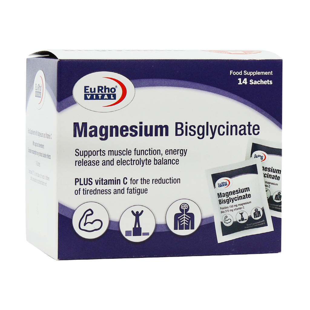 Eurhovital Mangnesiu Bisglycinate 14 Sachets قیمت ساشه منیزیم بیس گلایسینات یوروویتال