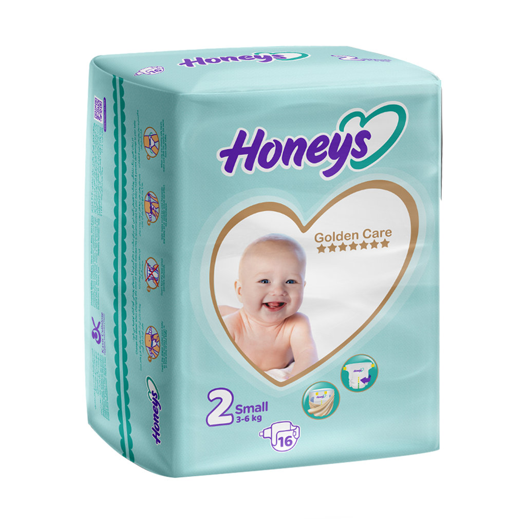 Honeys Full size baby diaper size 2 16 Pcs قیمت پوشک بچه هانیز سایز 2