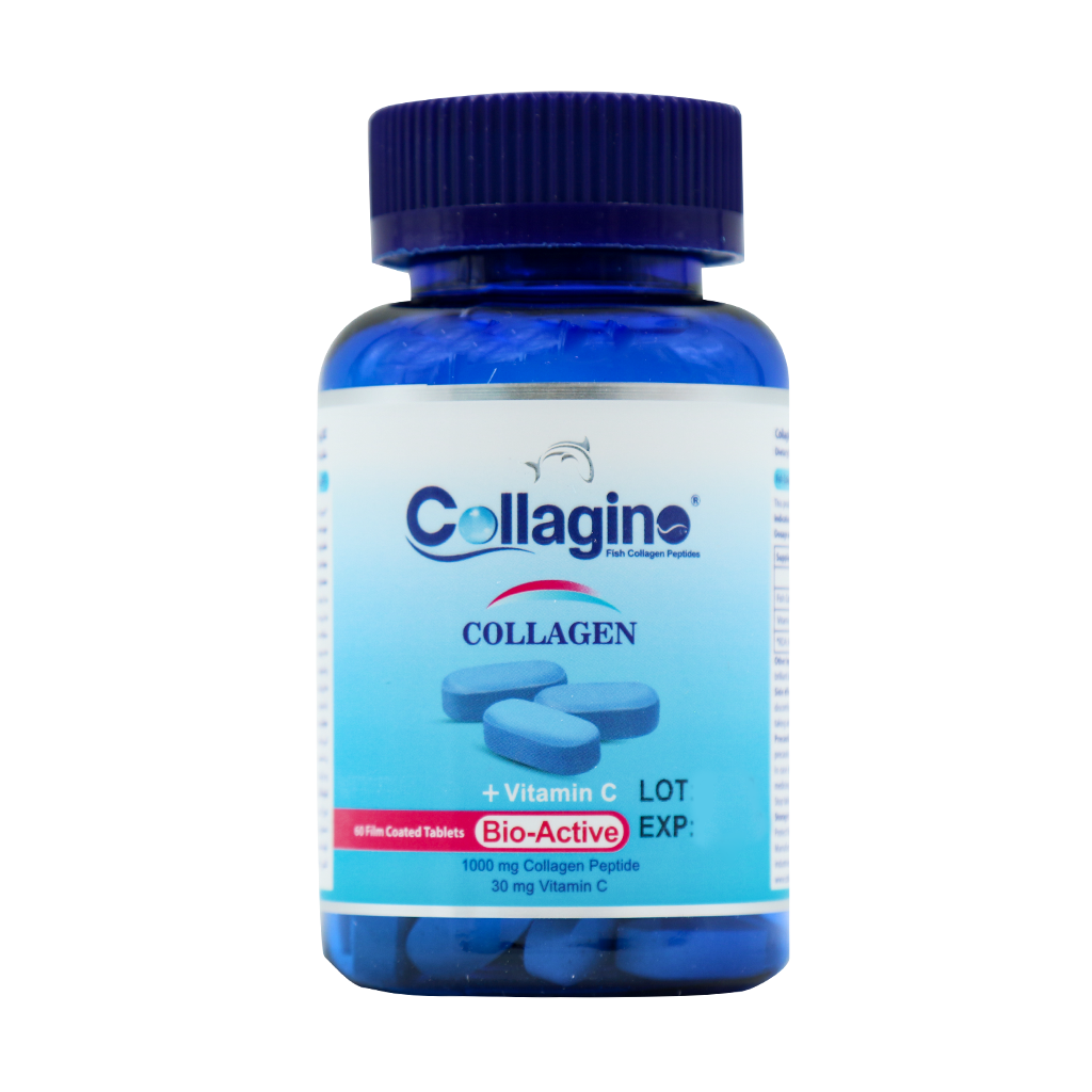 Collagino Collagen And Vitamin C 60 Caps قیمت قرص کلاژن و ویتامین سی کلاژینو