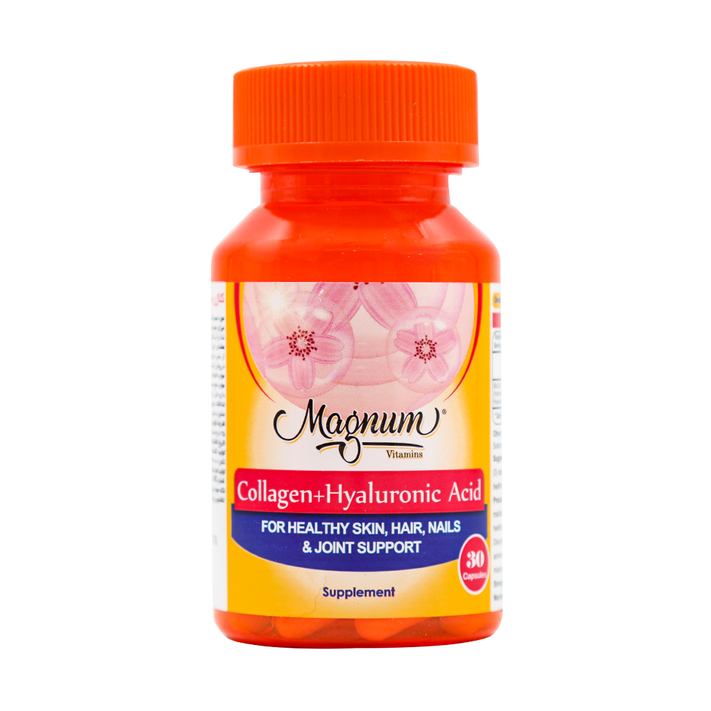 Magnum Vitamins Collagen And Hyaluronic Acid 30 Capsules قیمت کپسول کلاژن و هیالورونیک اسید مگنوم ویتامینز